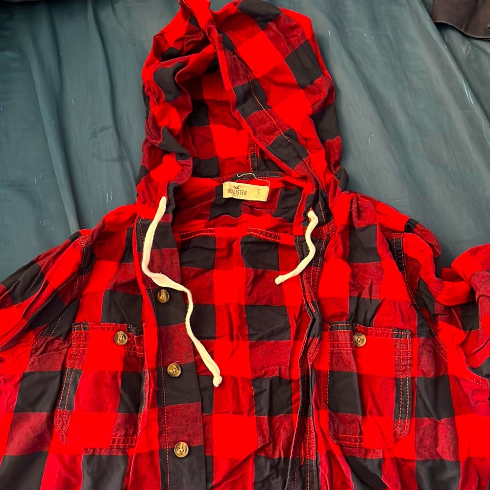 Hollister Hooded Shirt Coat